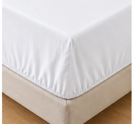 white-organic-cotton-bedsheet-fitted-sheet